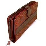 Genuine Leather Embossed Clutch Checkbook Wallet by Embassy
