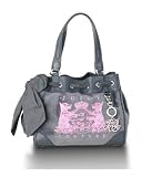 Juicy Couture Scottie Bling Velour Daydreamer Bag Tote (Grey)