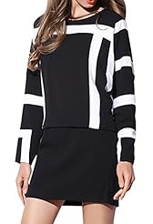 Sheath Polyester Scoop Neck Striped Print  Dress