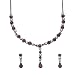 Code Red Amethyst and Aurore Boreale Necklace and Earring Set(46 cm Adjustable chain)