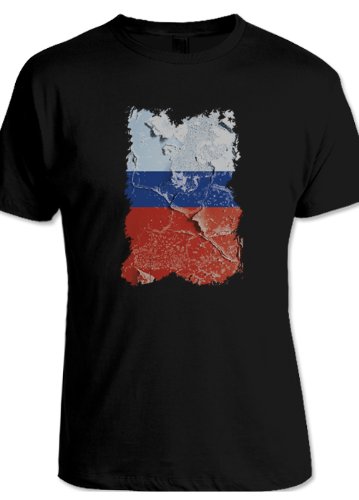 net-shirts RUSSLAND VINTAGE FLAG SHIRT T-Shirt, Größe M, Schwarz