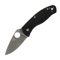Spyderco Persistence C136GP Plain Edge Knife, Black