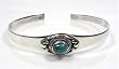STERLING SILVER BANGLE BRACELET with Turquoise