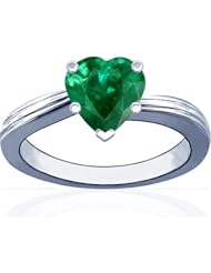 Platinum Heart Cut Emerald Solitaire Ring (GIA Certificate)