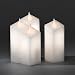 White Real Wax LED candles - fit together - flickering effect - 16cm tall - set of 4 - 1973-100