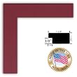 8x8 / 8 x 8 Red Stain on Beech Custom Picture Frame - Brand NEW .. 1.375'' wide