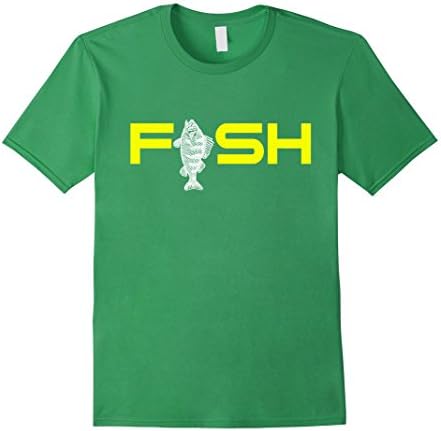 Men's Fish On Shirts: Lucky Fishing T-shirt to Catch the Big One XL Grass