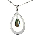 Handmade Abalone Shell Pendant Necklace With Sterling Silver