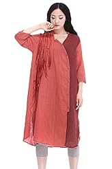 Linen Applique Vintage  Dress