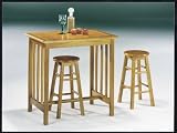Ysela Home Oak/Terracotta Tile Top Breakfast Set
