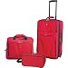 Bowman Collection- 3 Piece Traveler's  Carry-On Set in Red