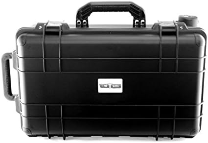 Tuff Protection - 22" T Case - A Hard Shell Case with Wheels and a Retractable Handle [Water Proof, Crush Proof and Padlock Compatible for all your delicate items] [Safely store Glass, Guns, Electronics and Camera Equipment!] [Comes with customizable pluck-out foam for a snug fit] Available in [Black and Grey] (Black)