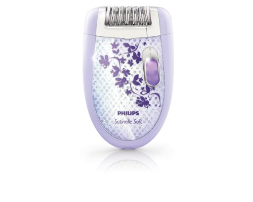 Philips HP6512/50 Satinelle Soft Epilator, White/Purple