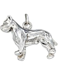 Sterling Silver Three Dimensional Boxer Dog Charm
