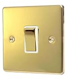 POLISHED BRASS 1 GANG 2 WAY 6AMP LIGHT SWITCH C302PBW Model WESDE
