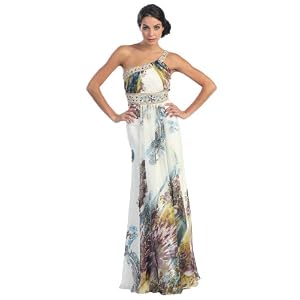 Ball Gown Elegant Prom Printed Dress #2631