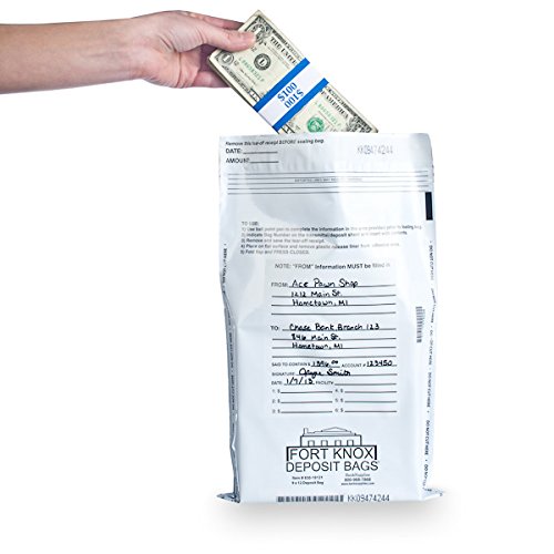 White Deposit Bags 9 x 12 Case of 500 Bags Business Industrial