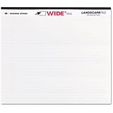 Roaring Spring Paper Products Wide Landscape Writing Pad, 40 Sheets of White Lined Paper, Landscape Orientation (74500)