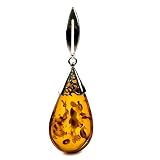 Fine Quality Honey Amber and Sterling Silver Drop Pendant