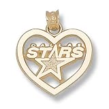 Dallas Stars NHL Logo Heart Pendant (10kt)