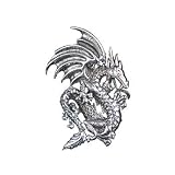 Drachen Anh�nger grosser Drache 6cm Silber Schmuckvon "Creativstuff"