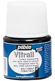 Pebeo Vitrail Stained Glass Effect Glass Paint 45-Milliliter Bottle, Cobalt Blue