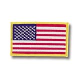 American Flag w/ Gold Trim Patch American Flag w/ Gold Trim Patch