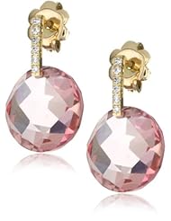 Suzanne Kalan "The Classics" Rose Gold Salmon Topaz Earrings