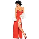 Betty Boop Deluxe Starlet Long Dress Adult Costume (As Shown;Small)