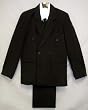 Boy's Double-breasted Dress Suit 5-pc with Shirt, Vest, Tie in Black or Navy Boys Sizes 4 to Teens 20