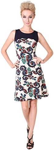 Lovely Sleeveless Loose Fit Shift Shaped Enlarged Flowers Women's Summer Dress - Cream - XL