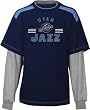Utah Jazz Youth Faux Layered Crew