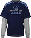 Utah Jazz Youth Faux Layered Crew