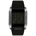 Diesel Men's Digital Black Leather Watch #DZ7076