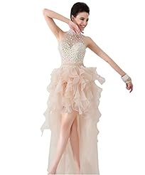 Sexy Backless Organza High-Neck Prom Dress/Party Dress 