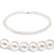 Genuine Swarovski Crystal Pearl Necklace- White (8mm)