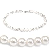 Genuine Swarovski Crystal Pearl Necklace- White (8mm)