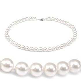Genuine Swarovski Crystal Pearl Necklace- White (8mm) by Nvie Designs