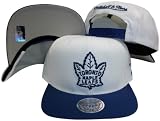 Toronto Maple Leafs White/Blue Two Tone Snapback Adjustable Plastic Snap Back Hat / Cap