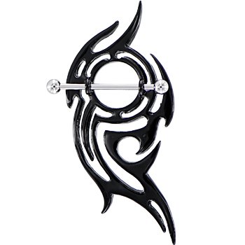 Black RAGING TRIBAL Nipple Shield