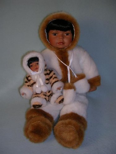 Childrens Toyshop  Toys : American Indian Mother and Baby Porcelain Dolls Masak