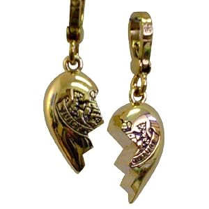 Juicy Couture Broken Heart Charm Duo Gold
