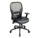 Mesh Back Task Chair with Leather Seat