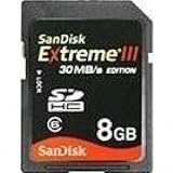 SandiskSDSDX3-008G-E318GBExtremeIIISDCard30MB/s(RETAILPACKAGE)