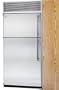 30" Built-in Top-Freezer Refrigerator with White Aluminum Interior 3 Crispers 5 Split-Shelves Automatic Ice Maker and Automatic Defrost: Black Door Panel Left Hinge