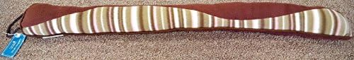 Door Draft Stopper 36" Brown with Stripes Cold Cool Air Window Breeze Blocker Guard Cover Snake Decorative Home