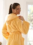 Produkt-Bild: Morgenstern, Bademantel mit Kapuze aus Microfaser f&uuml;r Damen, S bis XL, -Gr. L, Farbe pfirsich