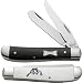 Case Knives 8699 Wedding Day Magician's Mini Trapper Knife with Black Synthetic Front Handles & White Synthetic Back Handles