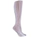 White Lace Styled Textured Knee High Trouser Socks