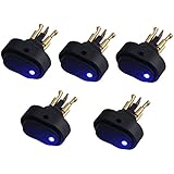 HOTSYSTEM 30 Amp 12 Volt LED ON-OFF Rocker Switch For Car Motorcycle Boat Marine 5-pack